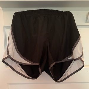 Black and white athletic shorts